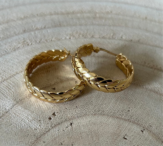 Oorringen Gouden vlecht