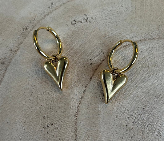 Oorringen Choose your heart | zilver en goud beschikbaar