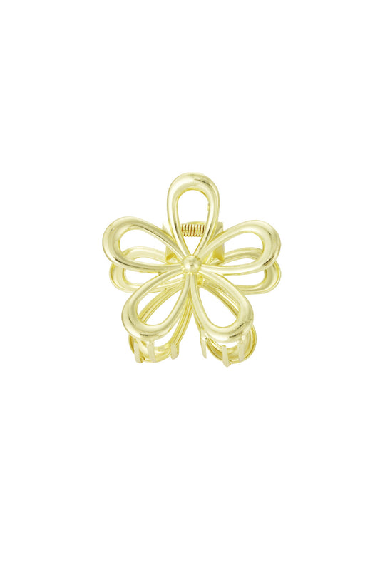 Haarclip Flower power gold