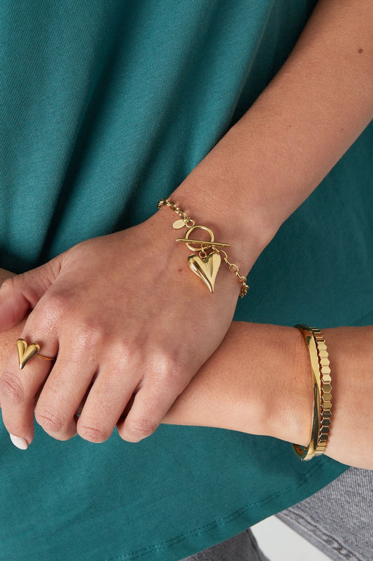 Armband Love lies - zilver en goud beschikbaar