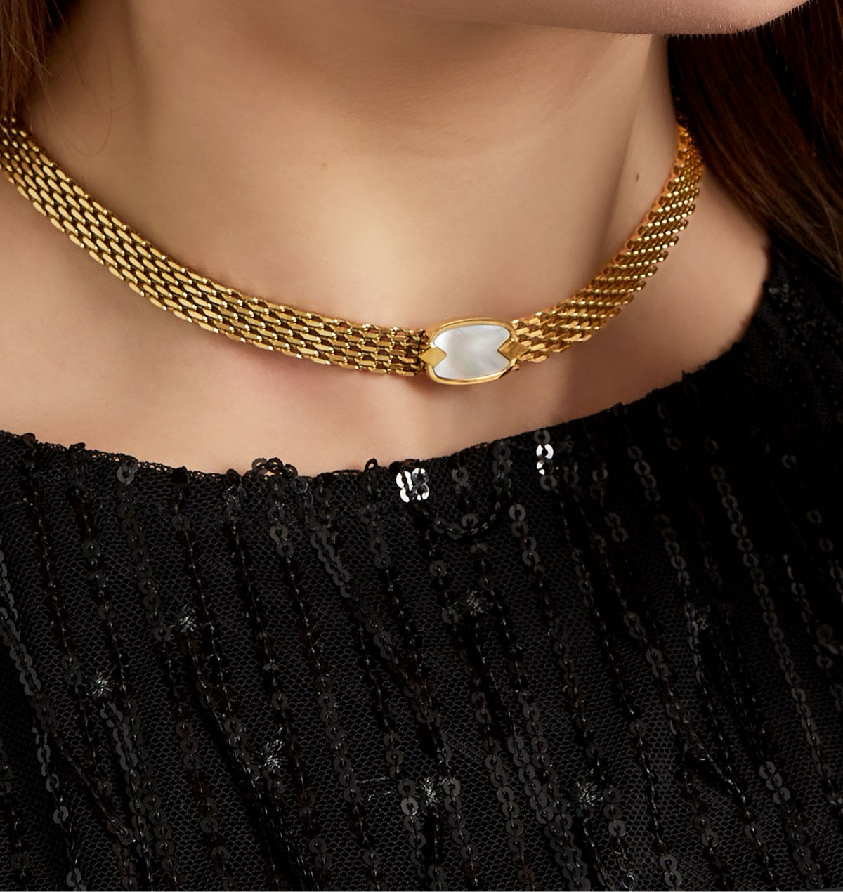 Ketting Platte schakel | zilver en goud beschikbaar