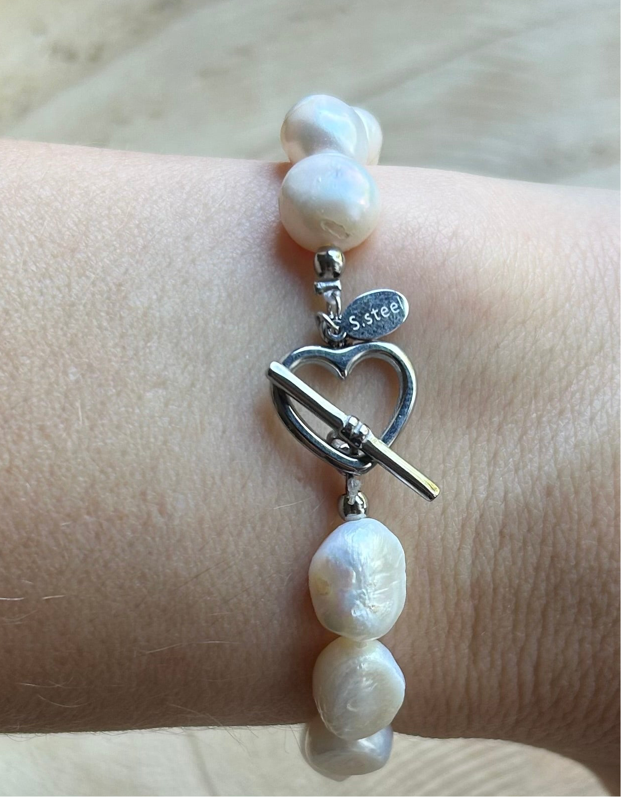 Armband Pearls heart