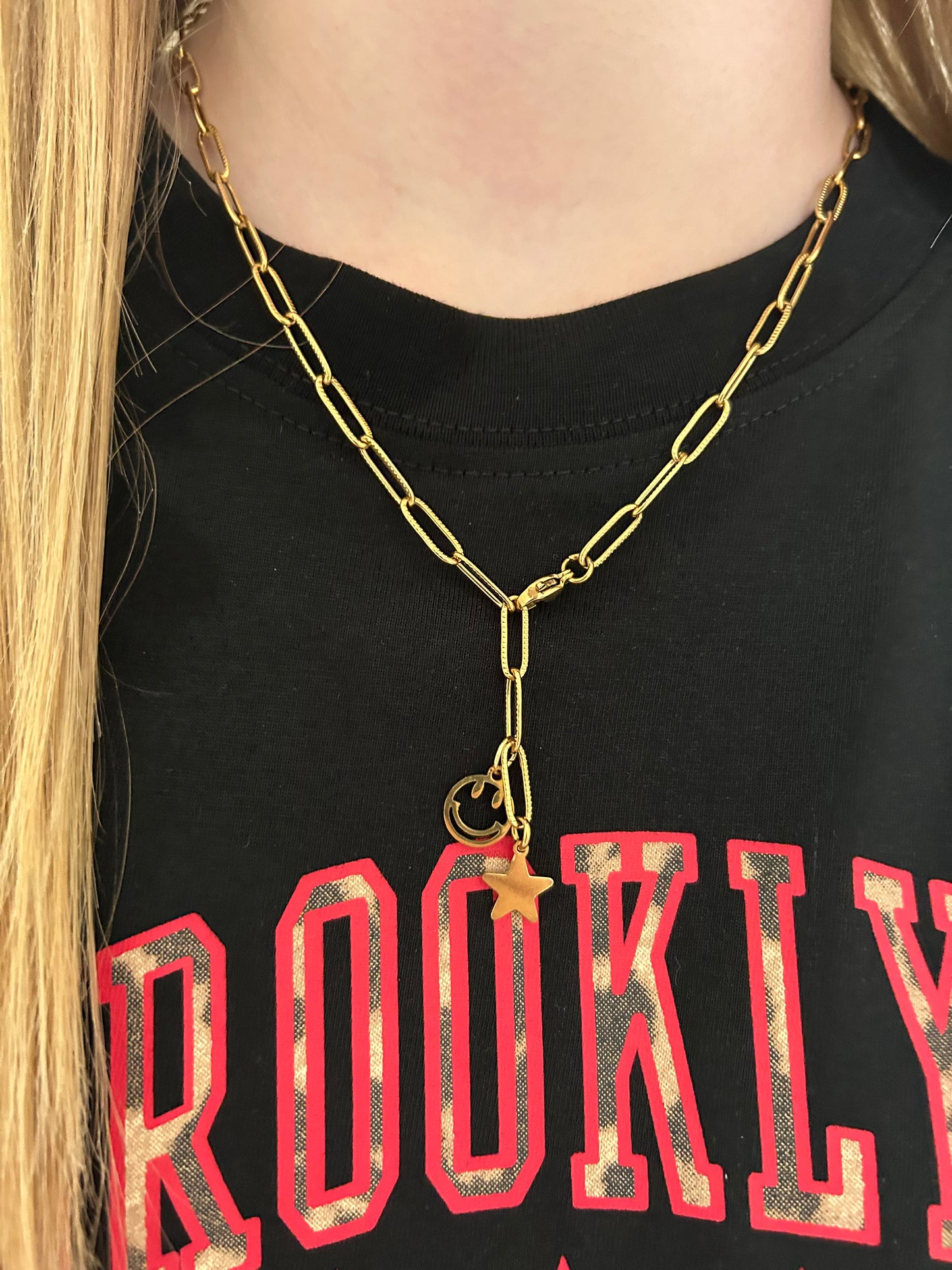 Ketting Smiley star | goud en zilver beschikbaar