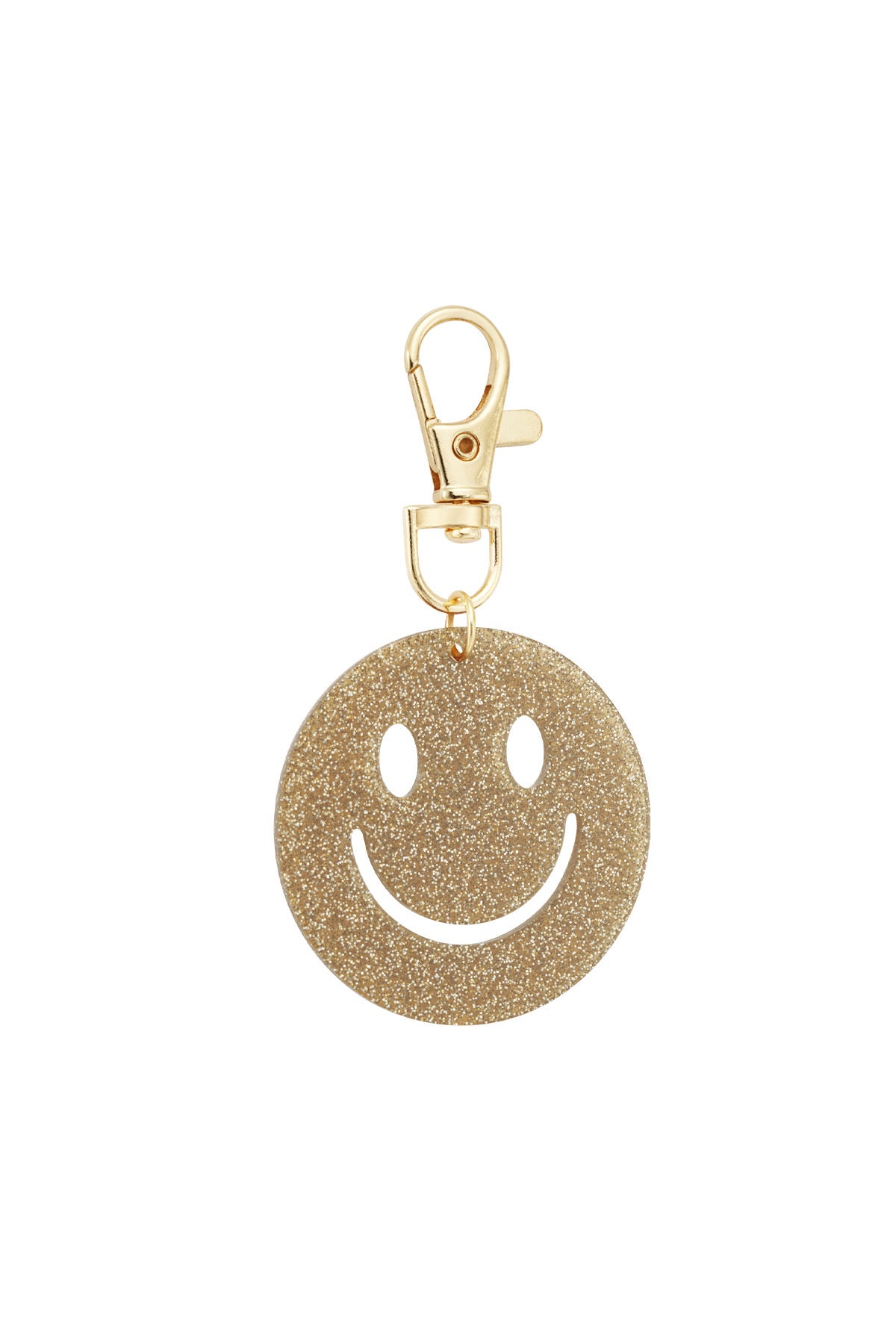 Sleutelhanger Keep smiling | 4 kleuren zwart, roze, goud, zilver