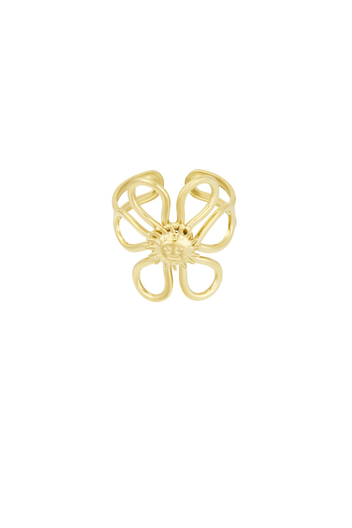 Ring Sunny flower | zilver en goud beschikbaar