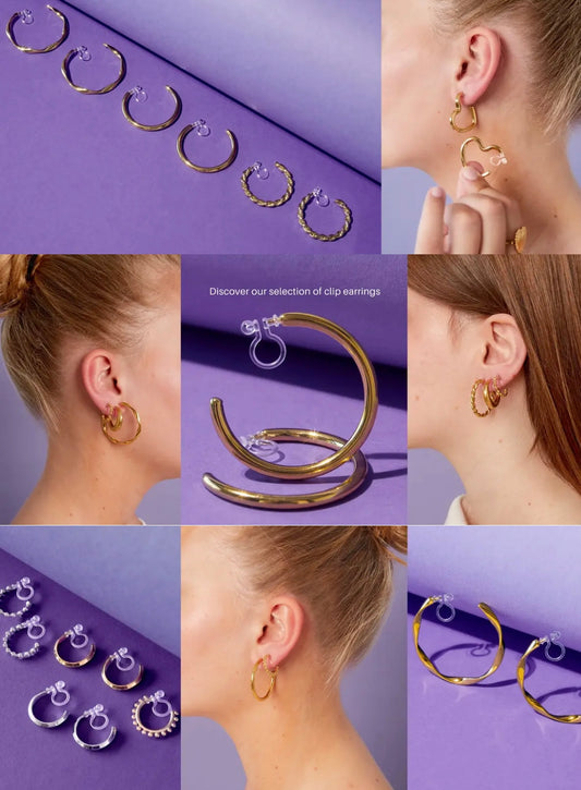 Clip oorbellen Classy creooltjes | zilver & goud beschikbaar