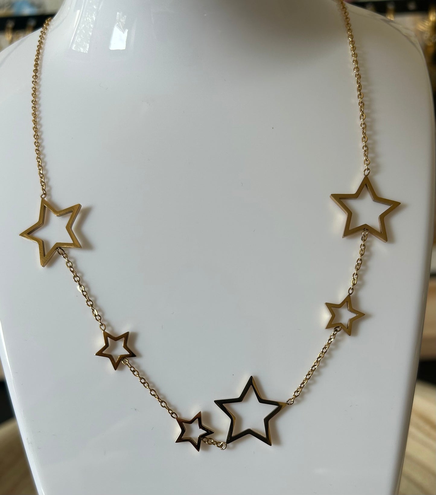 Ketting Golden stars 18k