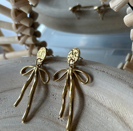 Oorknopjes Strik L | zilver en goud beschikbaar