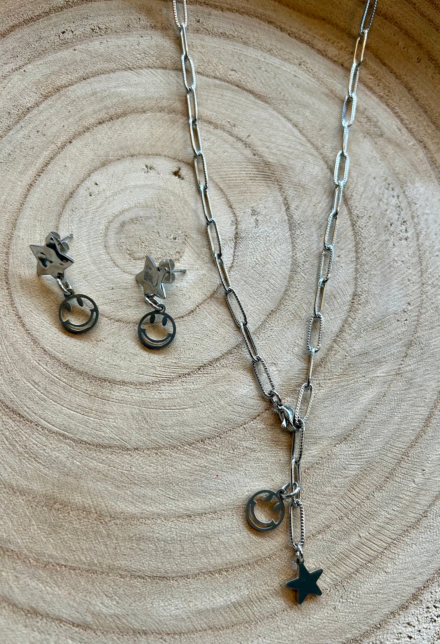Ketting Smiley star | goud en zilver beschikbaar