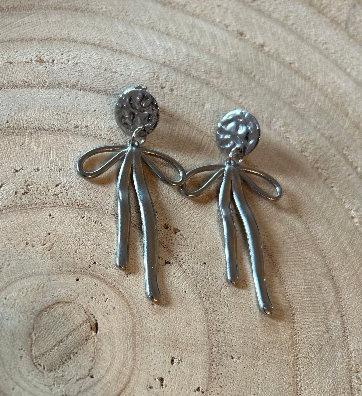 Oorknopjes Strik L | zilver en goud beschikbaar