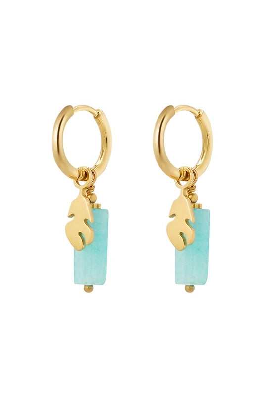 Oorbellen Blue | zilver en goud beschikbaar