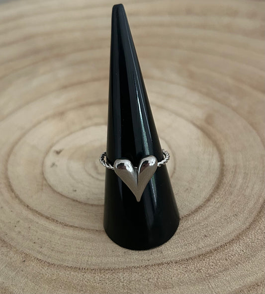 Ring verstelbaar Hart | goud en zilver beschikbaar