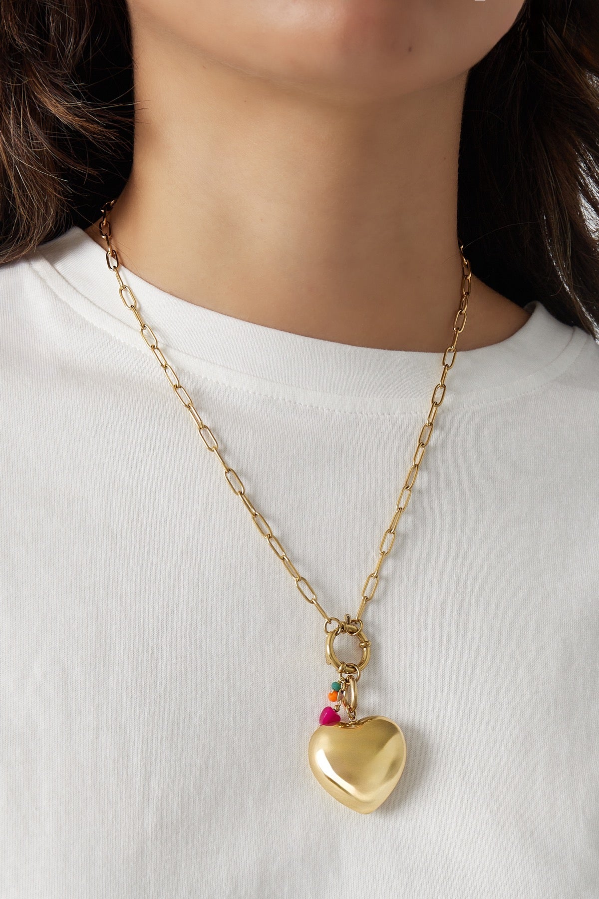 Ketting Bold colourful hart