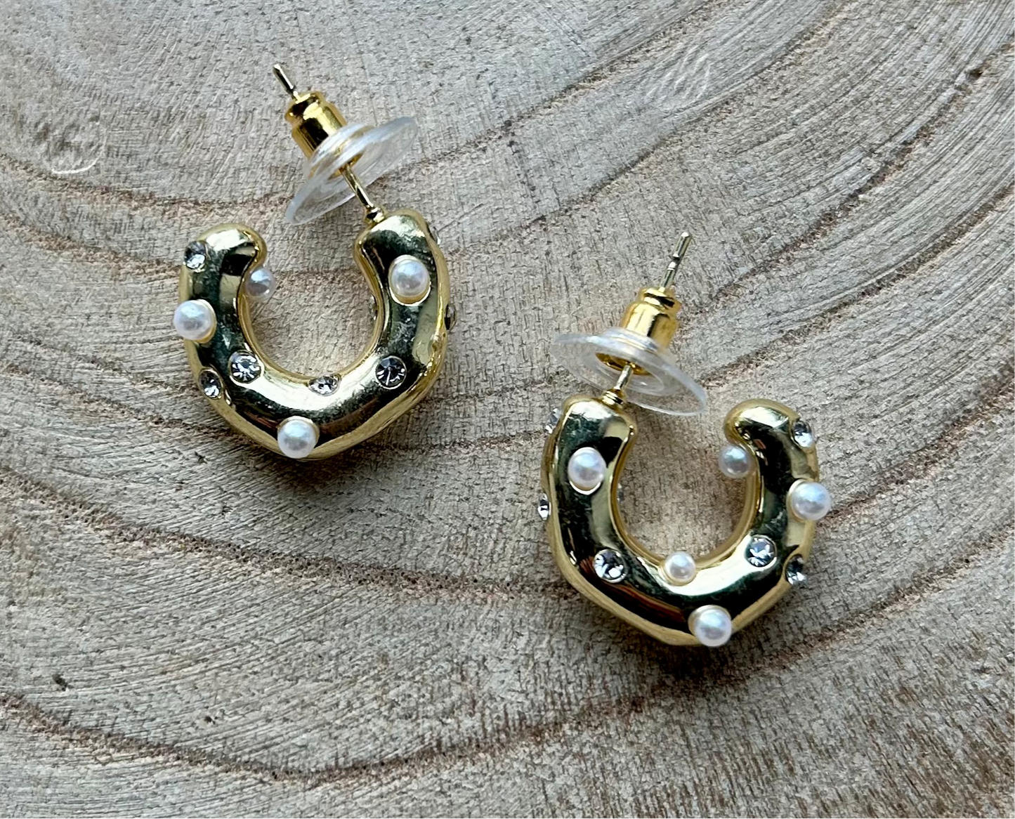 Oorringen Chunky pearls