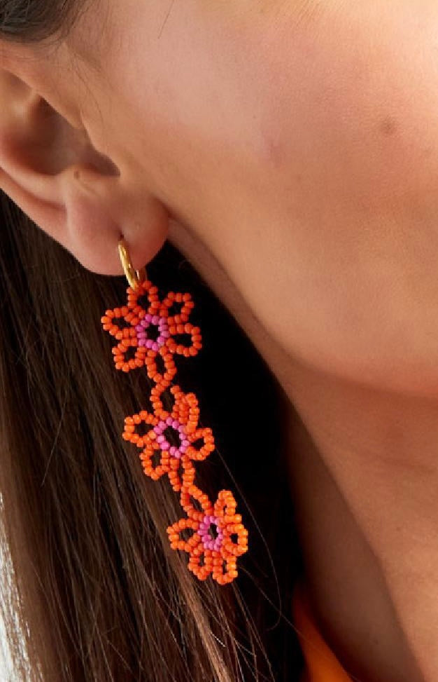 Oorbellen Just bloom pink