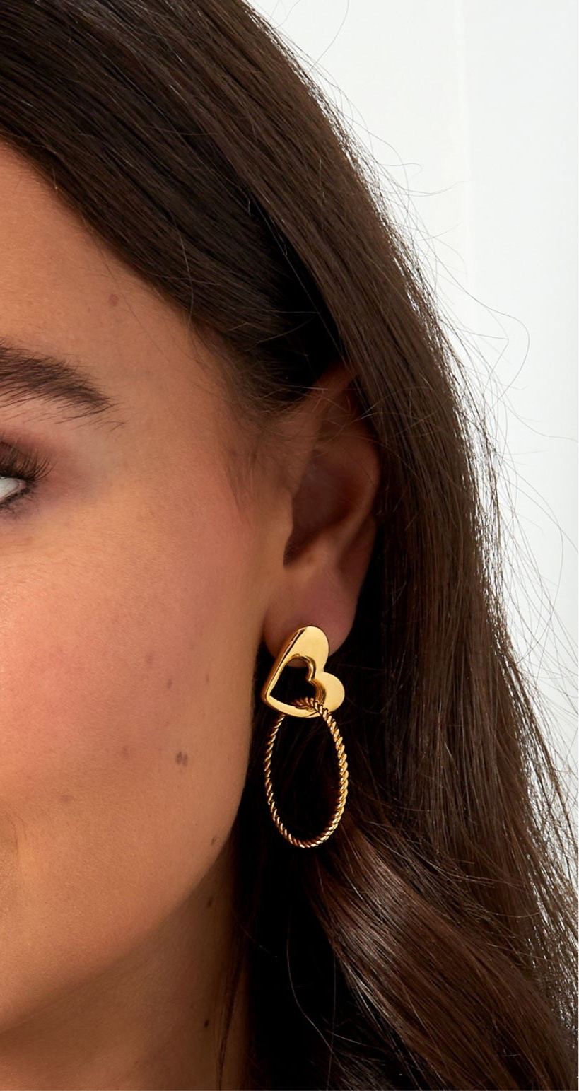 Oorringen Twisted heart