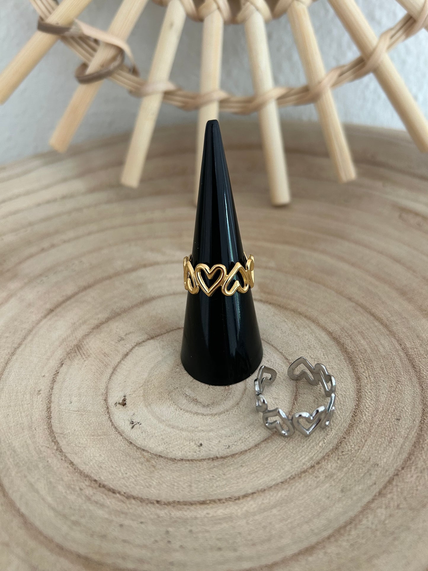 Ring verstelbaar Lot of hearts | zilver en goud beschikbaar