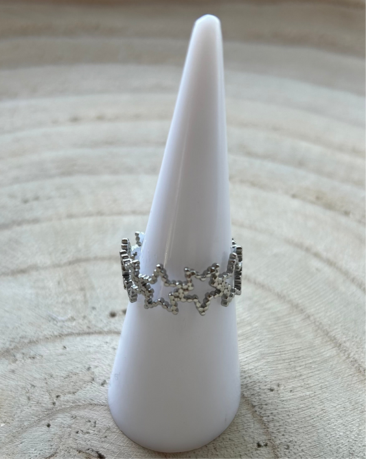 Ring verstelbaar Stars | zilver en goud beschikbaar