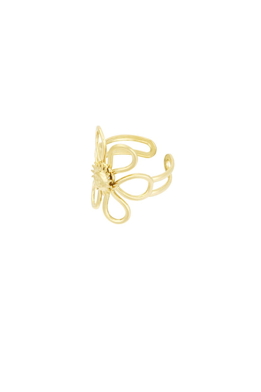 Ring Sunny flower | zilver en goud beschikbaar