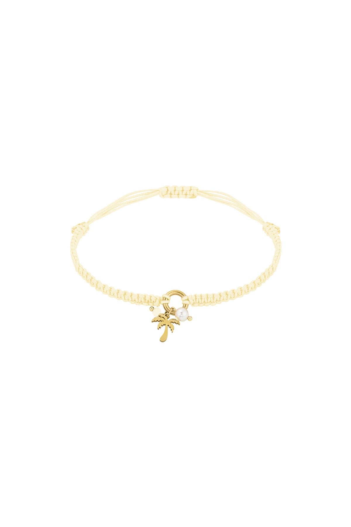 Armband gevlochten Palmboom paradise | roze & beige beschikbaar