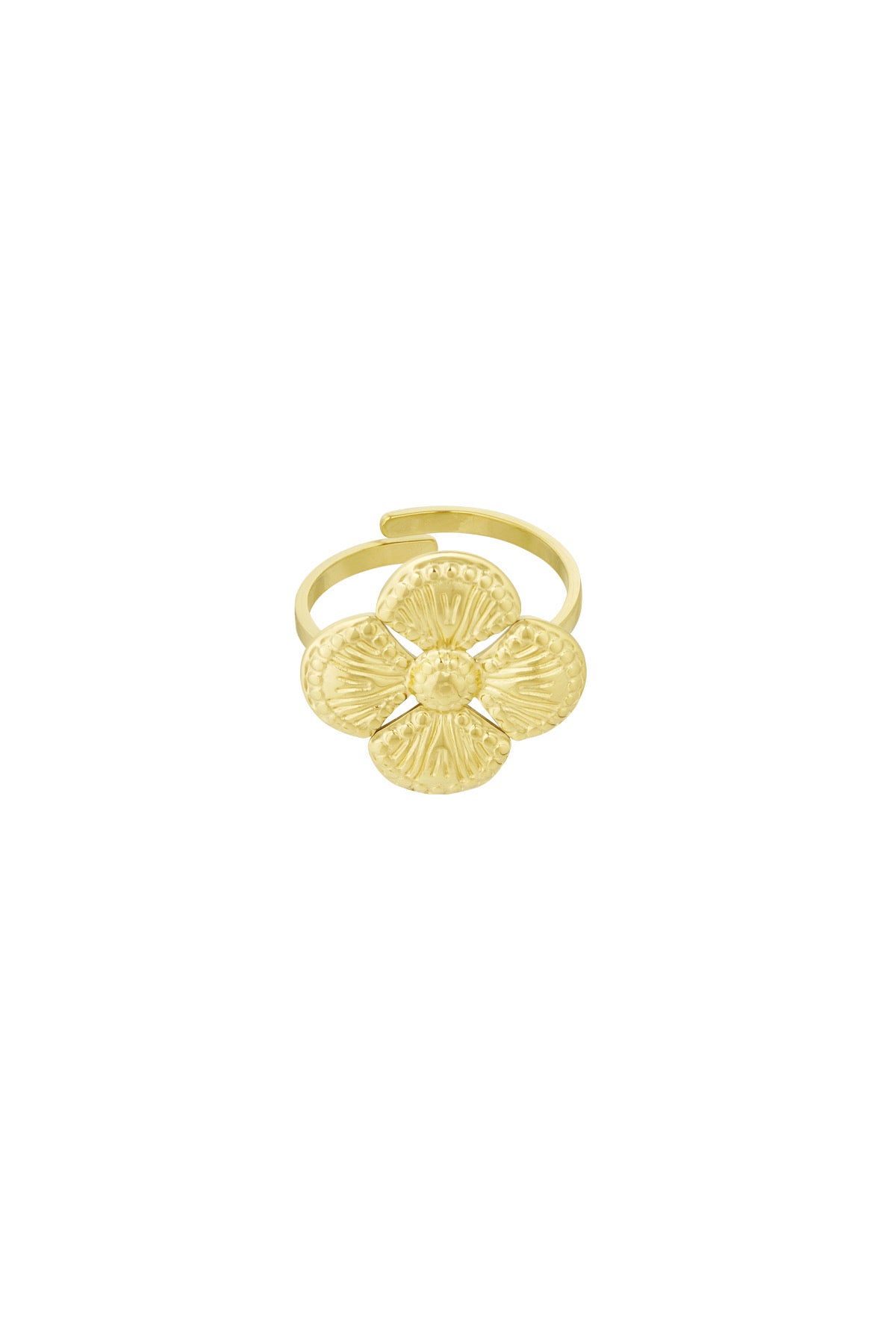 Ring Stralende klaver | zilver en goud beschikbaar