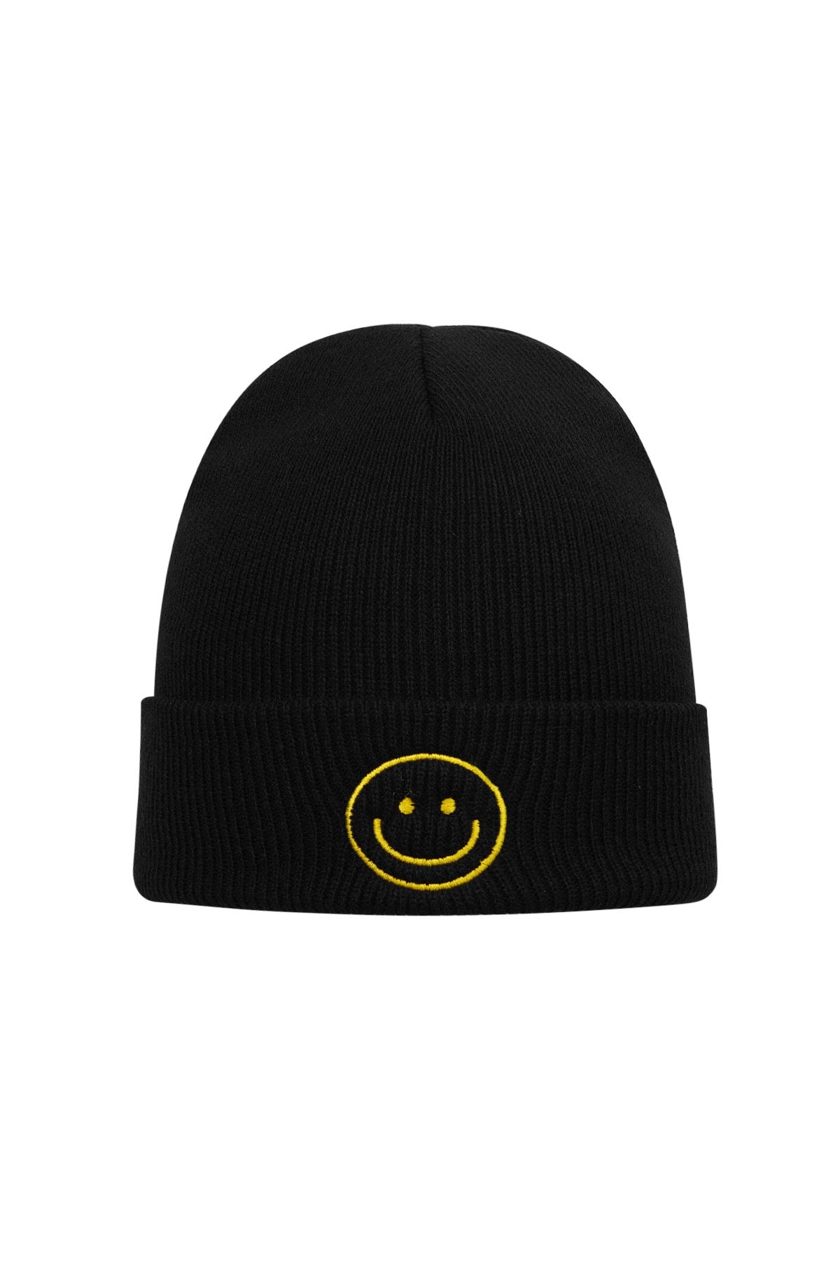 Beanie Smiley | blauw, beige & zwart beschikbaar