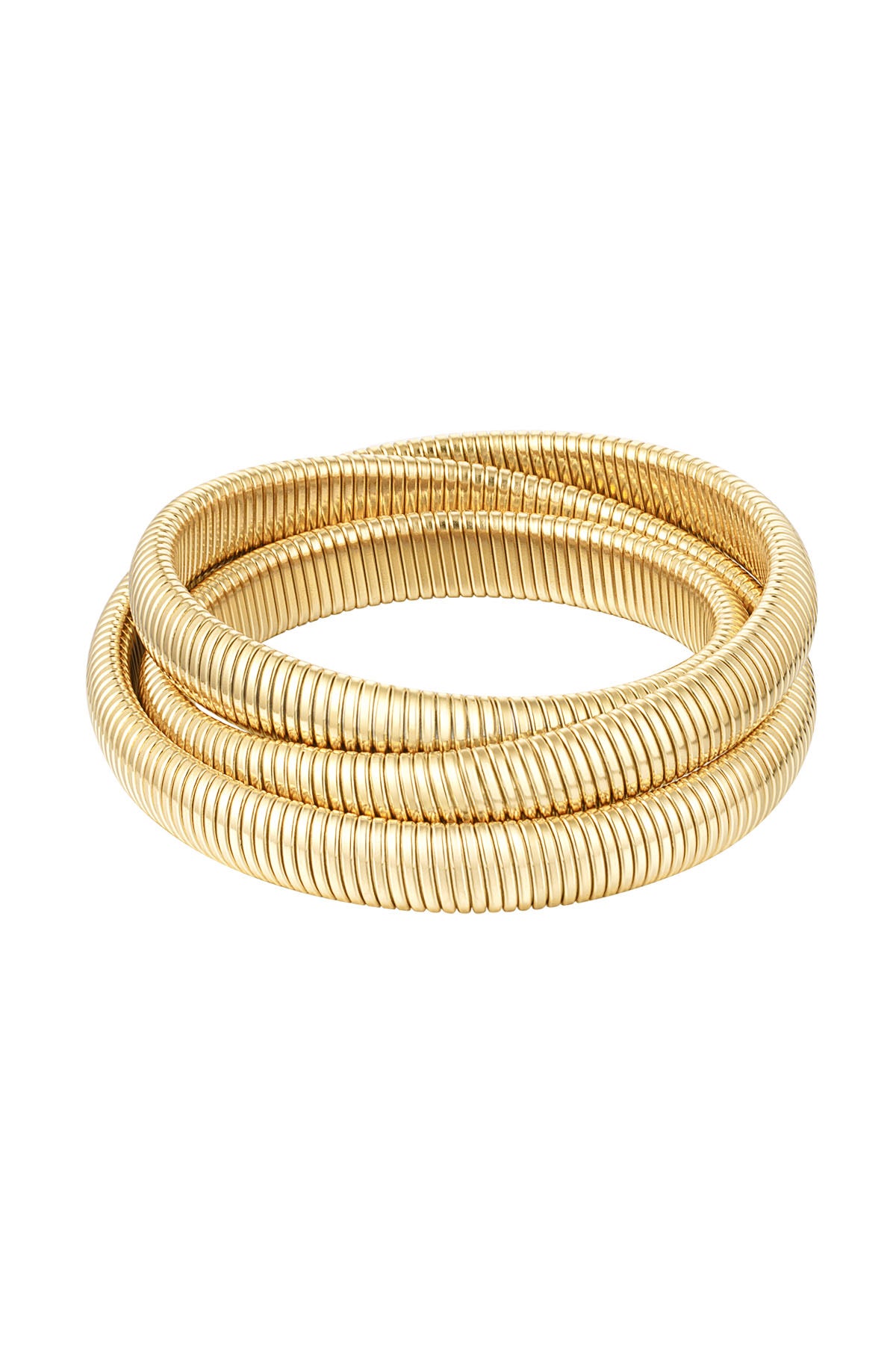 Armband bangle Twisted | zilver & goud beschikbaar