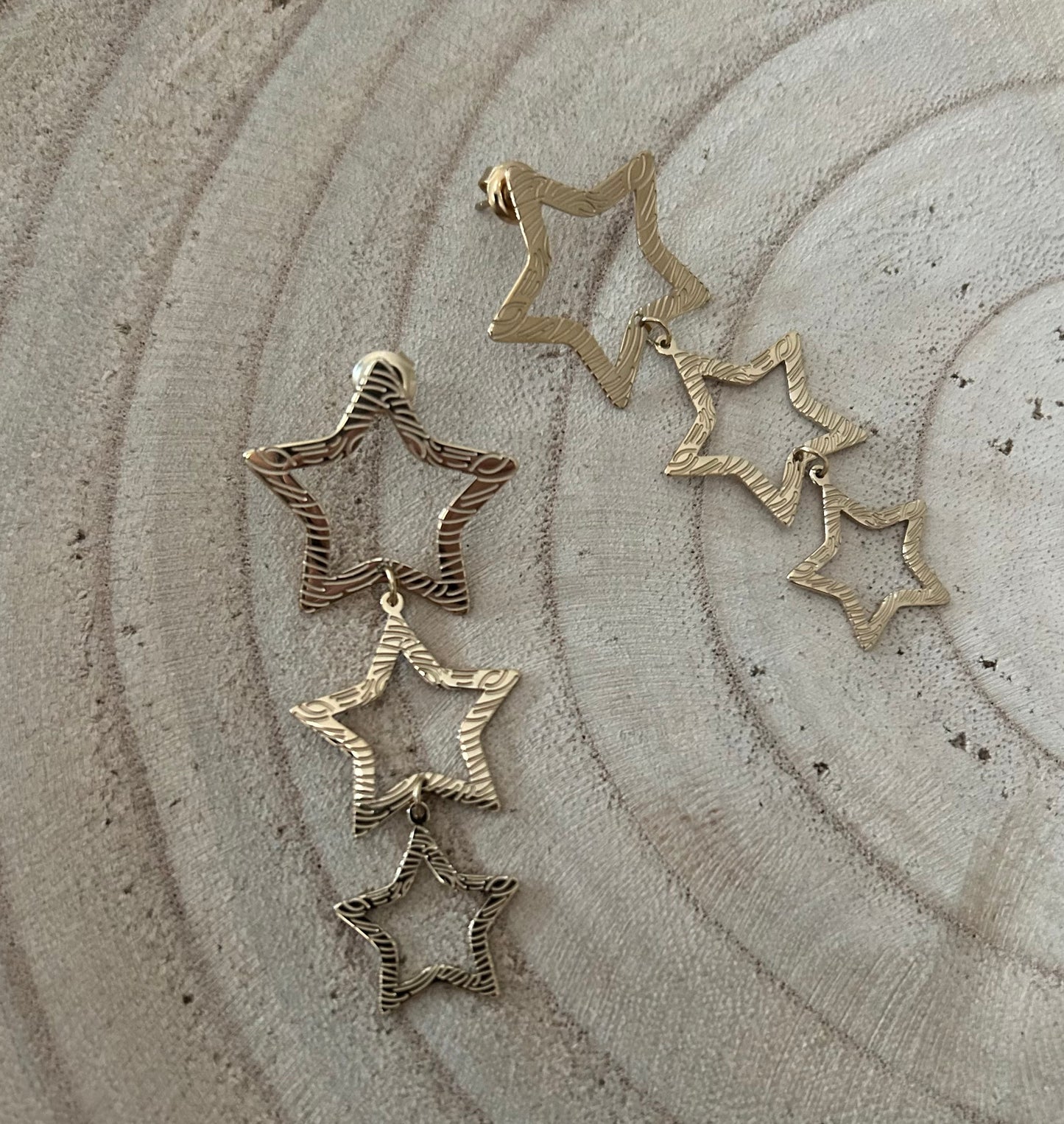 Oorbellen Stars statement | zilver en goud beschikbaar