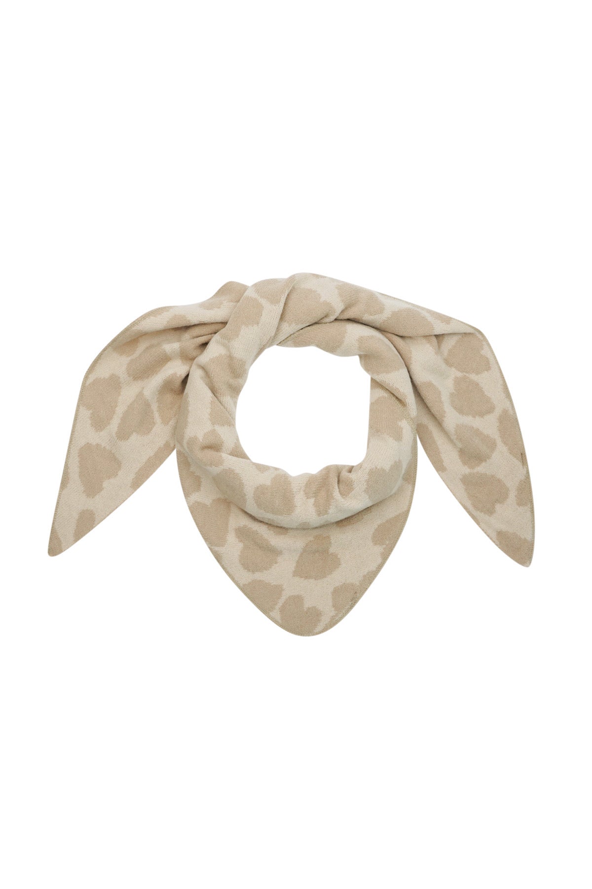 Sjaal Frosted heart | zwart & beige beschikbaar