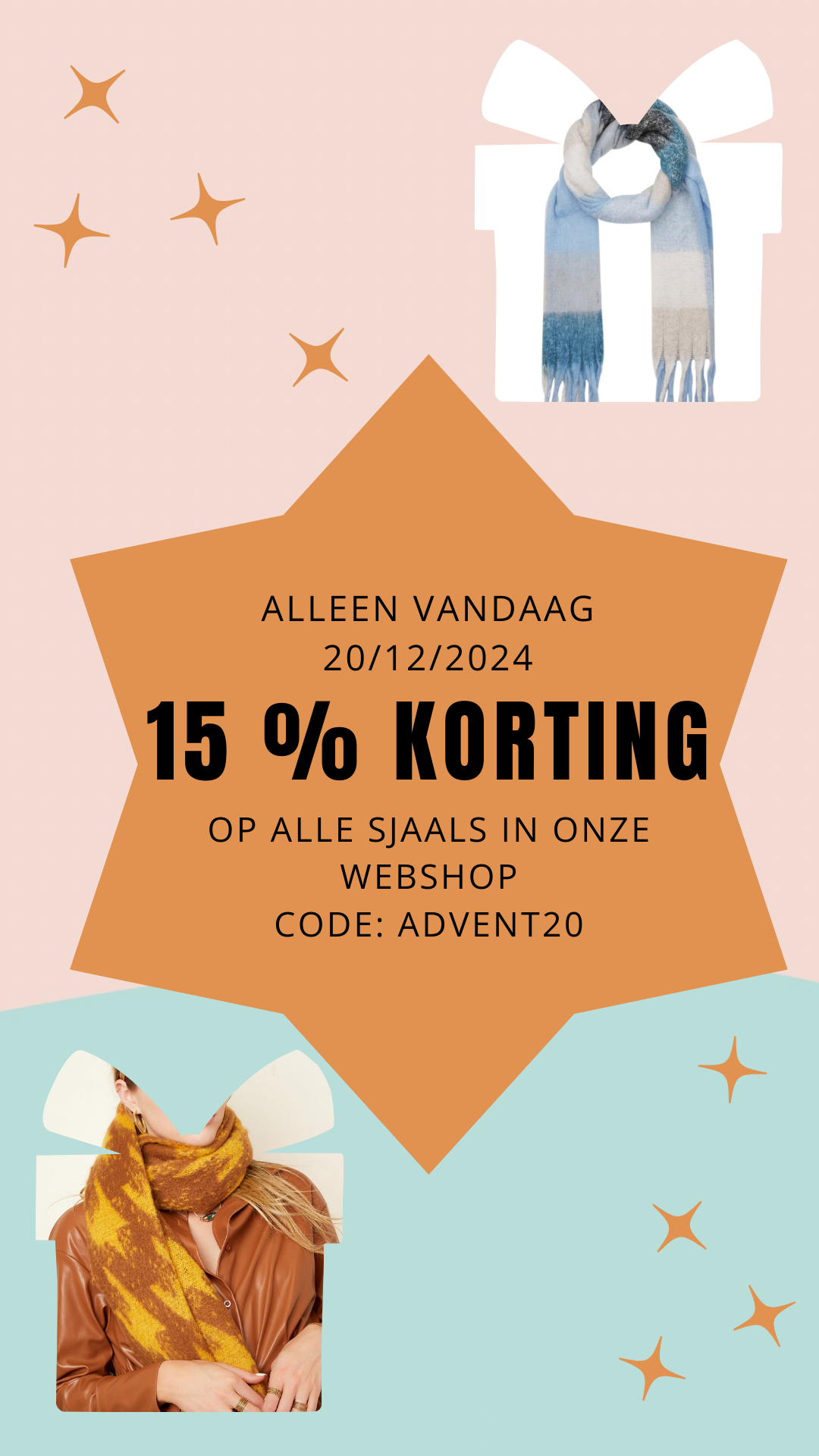 Vakje 20 | 15 % korting sjaals