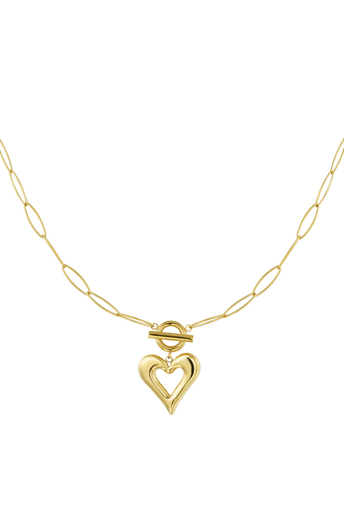 Ketting (lang) Big golden heart