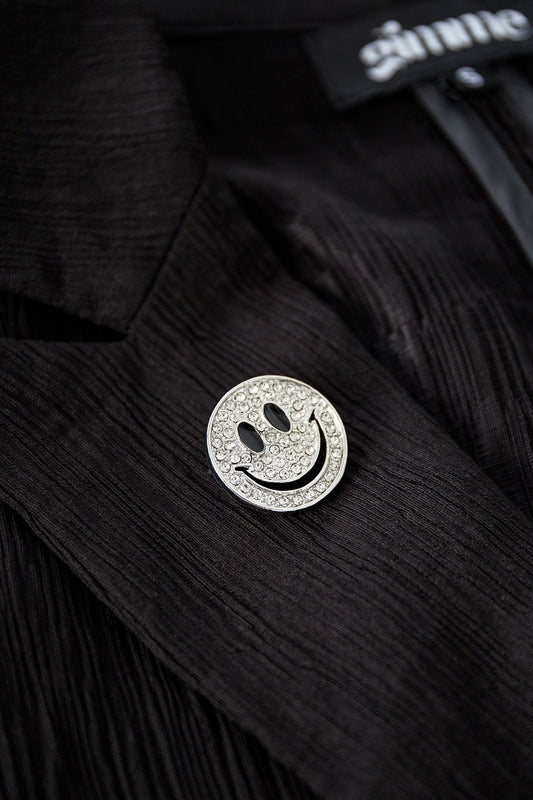 Broche Smiley glam