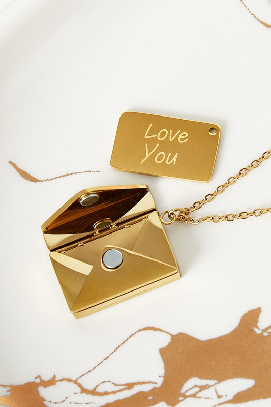 Ketting Love you message | zilver & goud beschikbaar