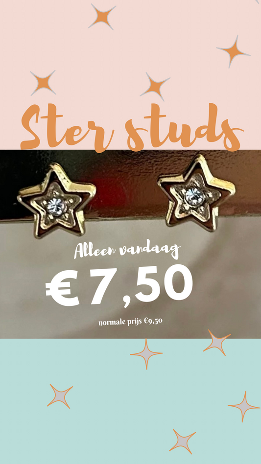 Vakje 11 | Aanbieding Stralende ster studs