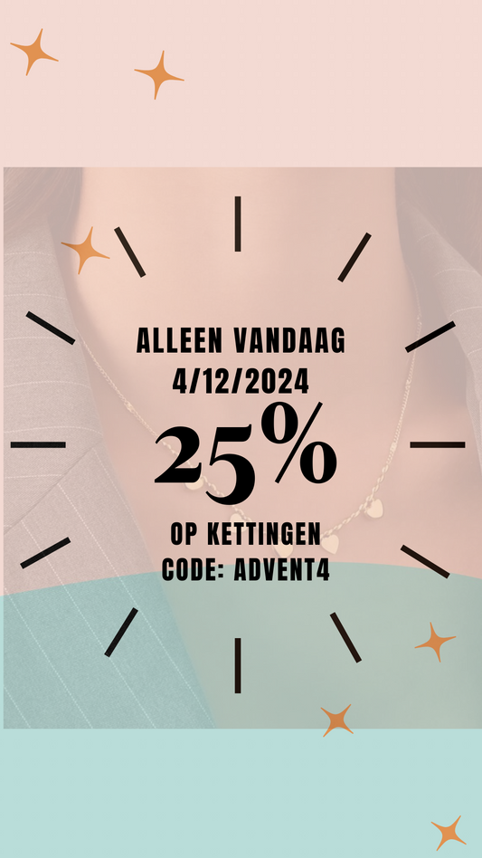 Vakje 4 | 25 % korting op kettingen