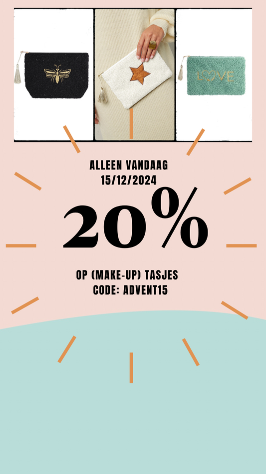 Vakje 15 | 20 % korting tasjes