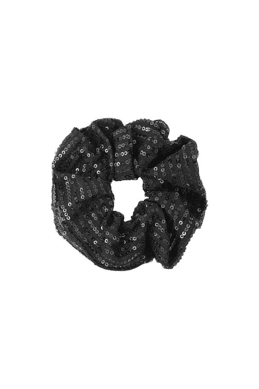 Scrunchie Black glitter