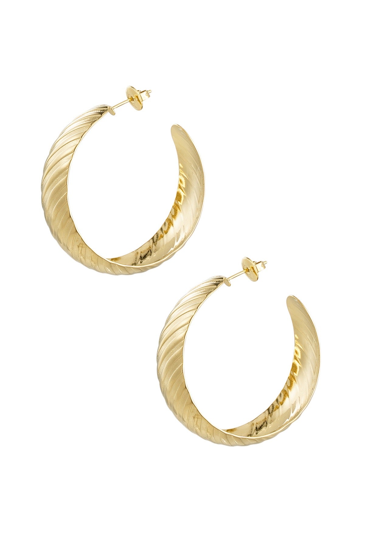 Oorringen Stripe | zilver & goud beschikbaar