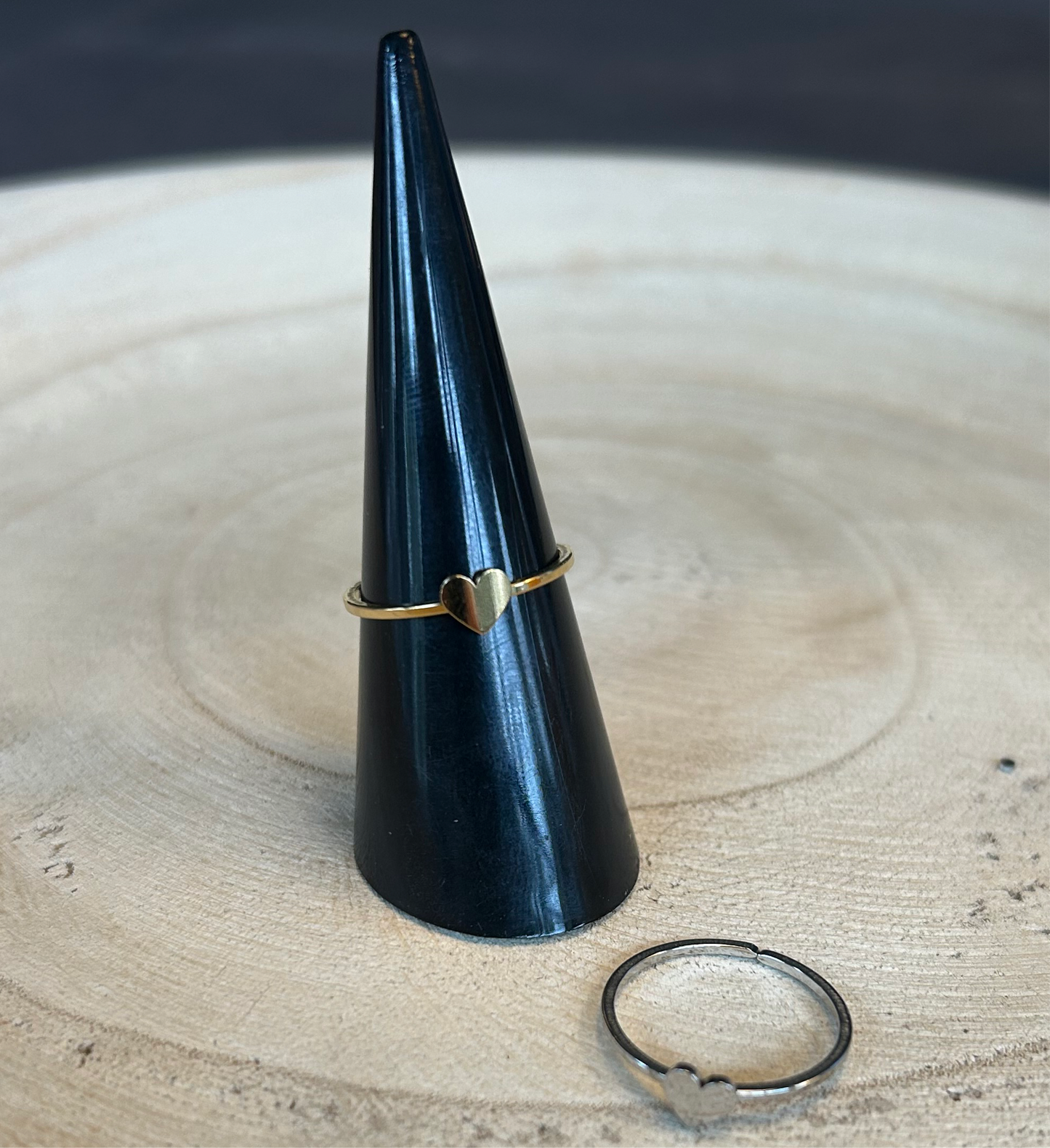 Ring verstelbaar Little heart | zilver en goud beschikbaar