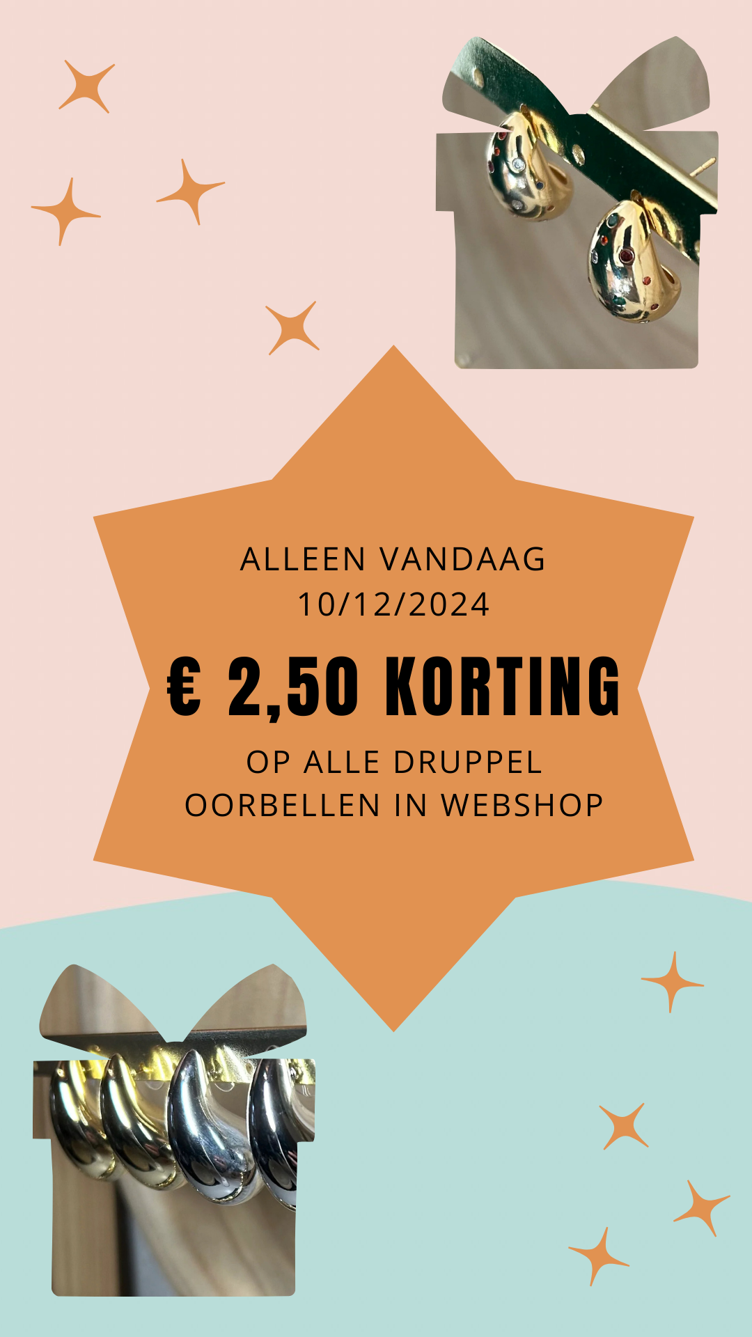 Vakje 10 | € 2,50 korting op Druppel oorbellen assortiment