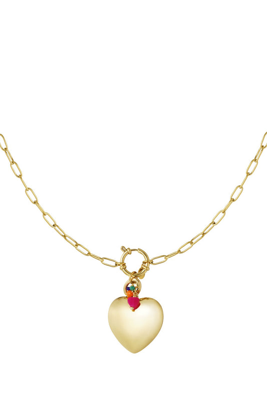 Ketting Bold colourful hart