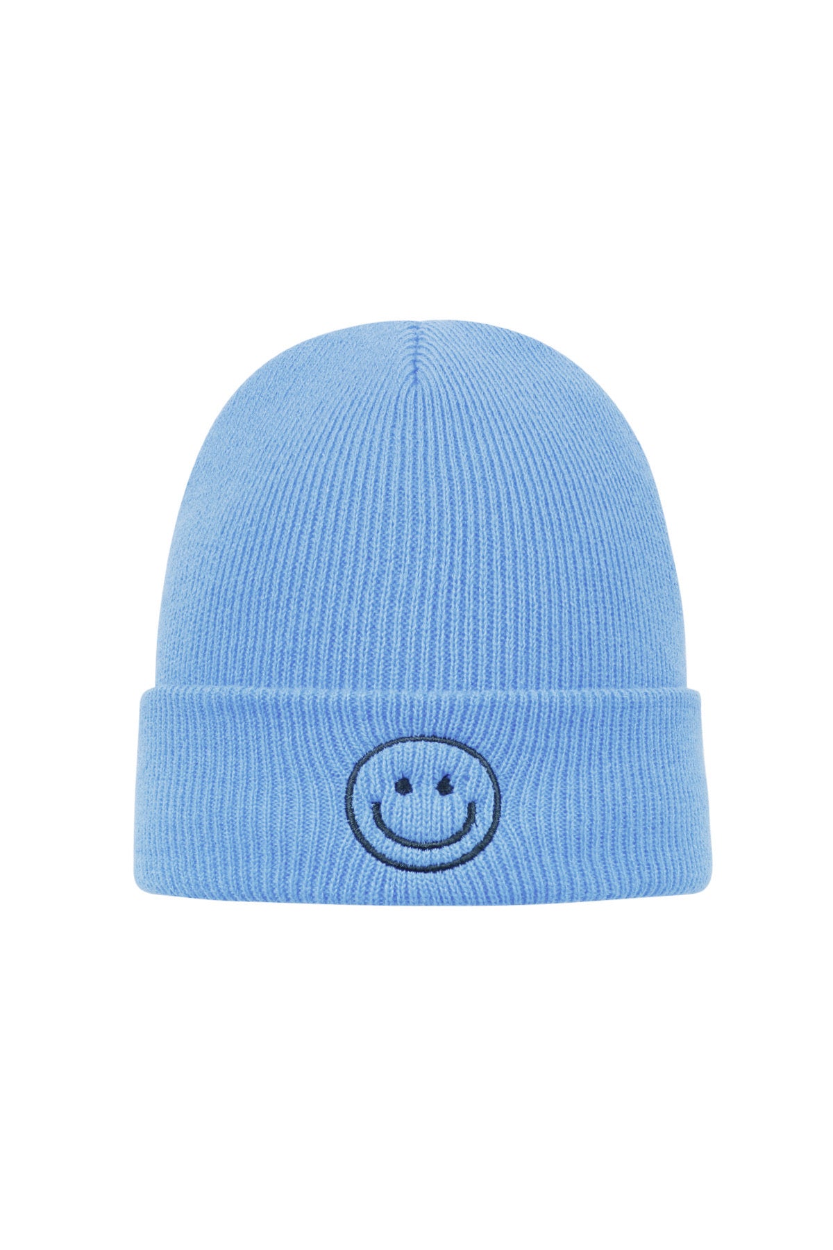 Beanie Smiley | blauw, beige & zwart beschikbaar