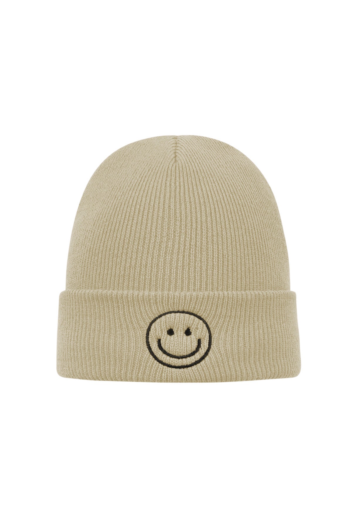 Beanie Smiley | blauw, beige & zwart beschikbaar